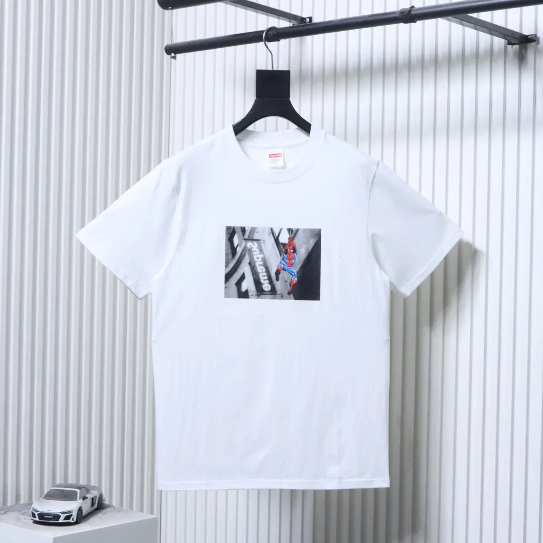 Sup Spider-Man Print Cotton T-Shirt