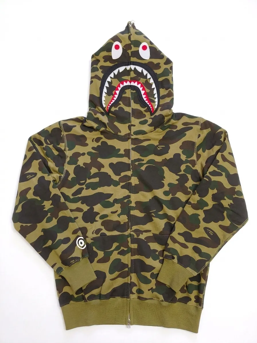 A BATHING APE 1ST CAMO Shark Hoodie
