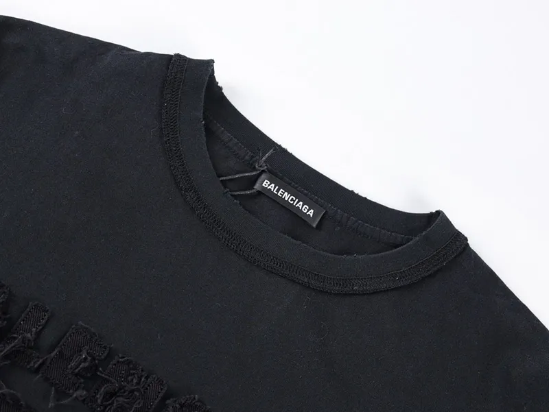 Destroyed Patch Embroidered Logo T-Shirt