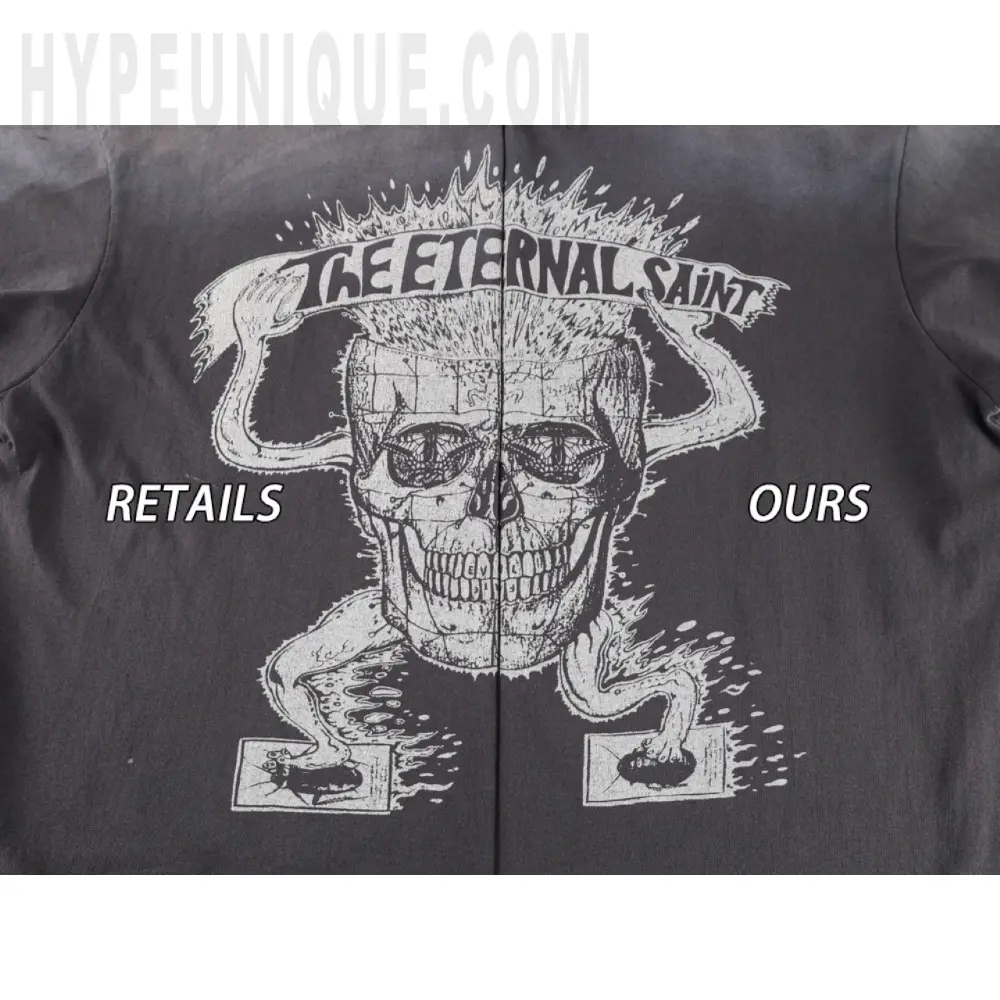 Printed graphic on the front of the garment