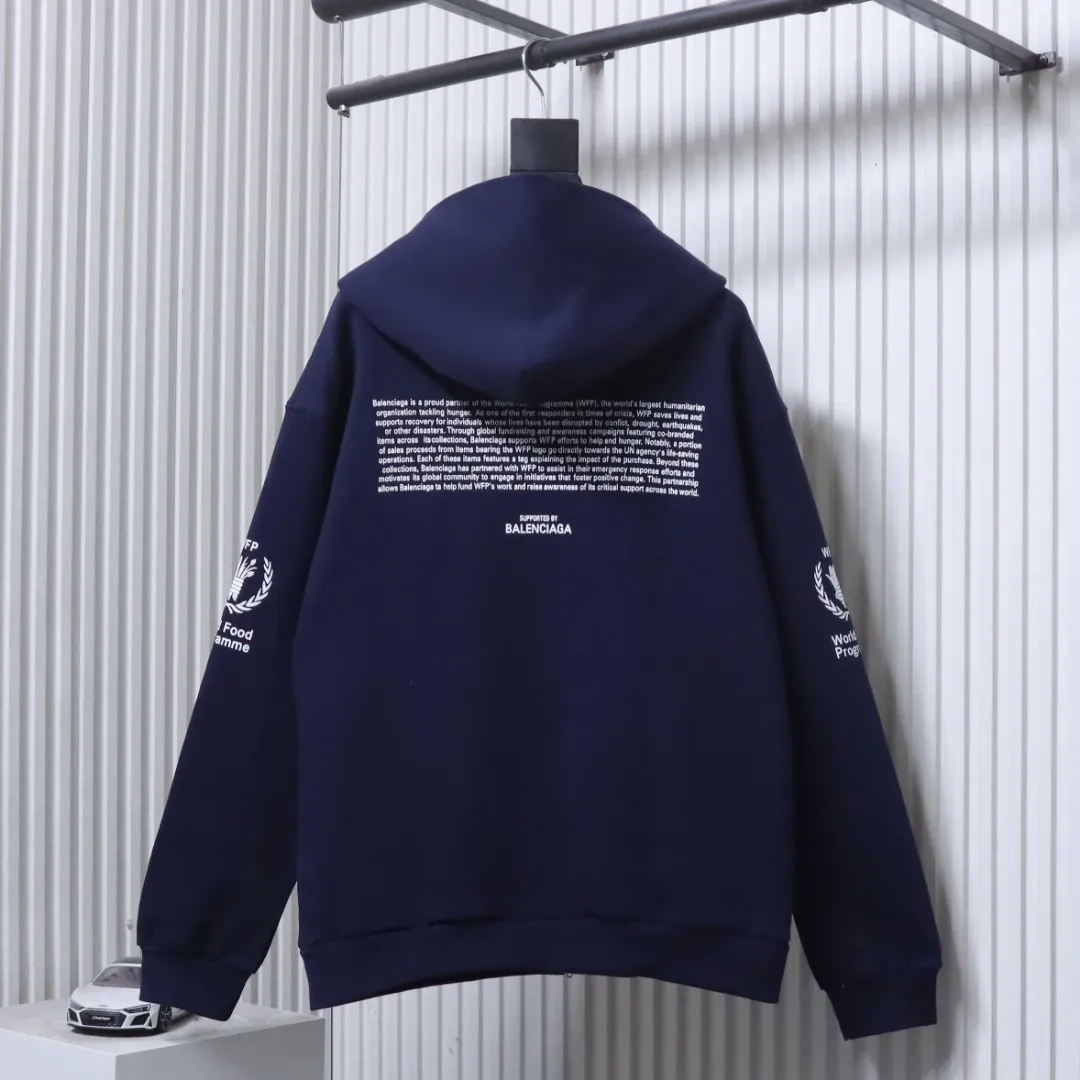 Back View BLCG Graphic Print Zip-Up Jacket