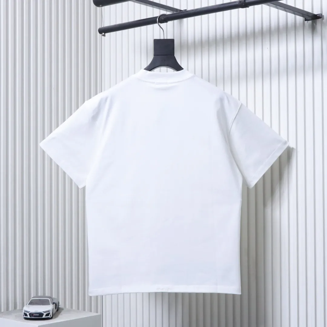 Back of Well Done Cracked Logo Print T-Shirt Color White