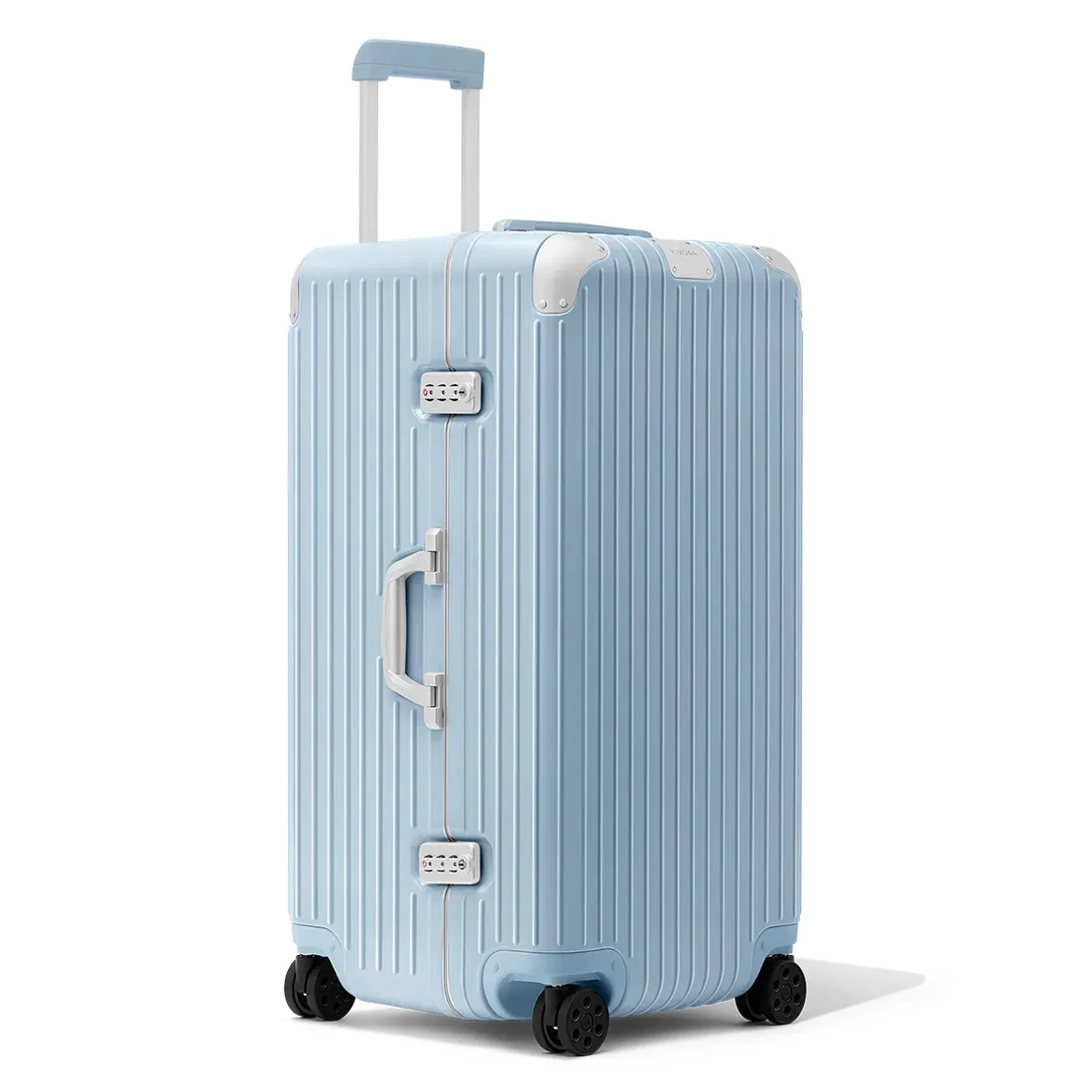 Side View of Hybrid Trunk Large Hardside Luggage
