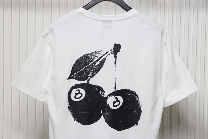 Cherry Black Eight Printed Logo T-Shirt