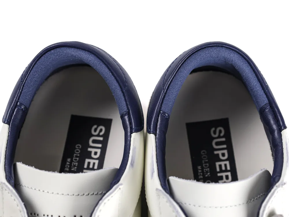 Super Star Sneakers White Ice Night Blue Mouth Detail