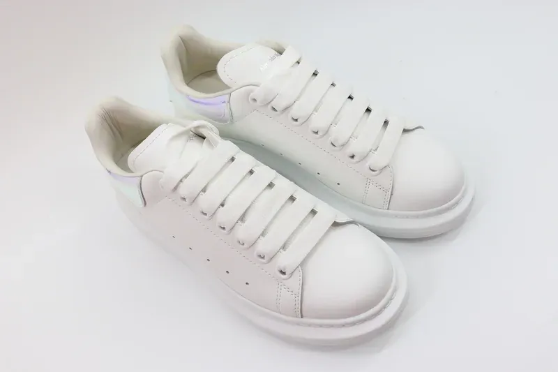 ALEXANDER MCQUEEN LEATHER PLATFORM TRAINERS SNEAKERS-LASER