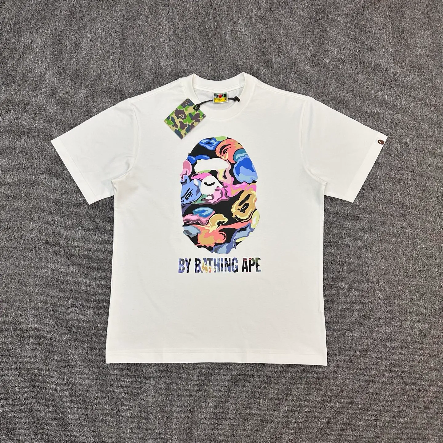 BAPE FW25 Art Camo Ape Print T-Shirt Color White
