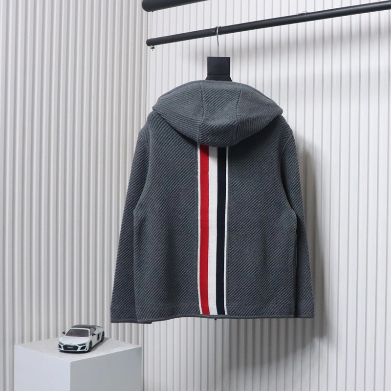 TB 4-Bar Horn Button Hooded Jacket