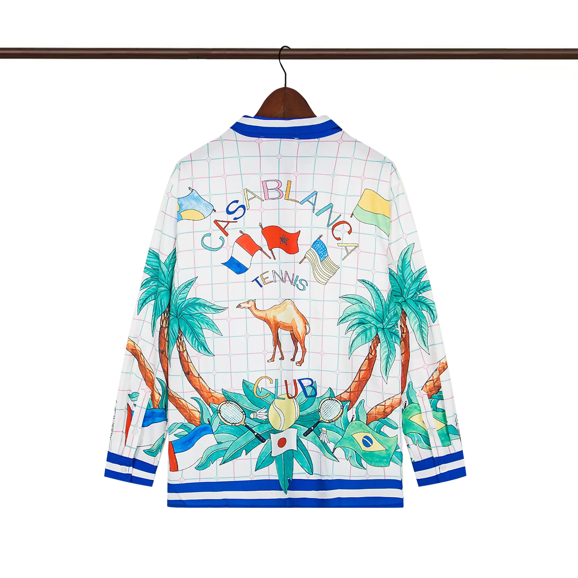 Back of C-Blanca 'Tennis Club' Desert Oasis Silk Shirt