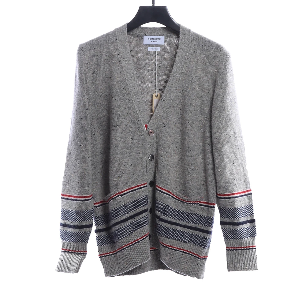 Bird’s eye jacquard cardigan