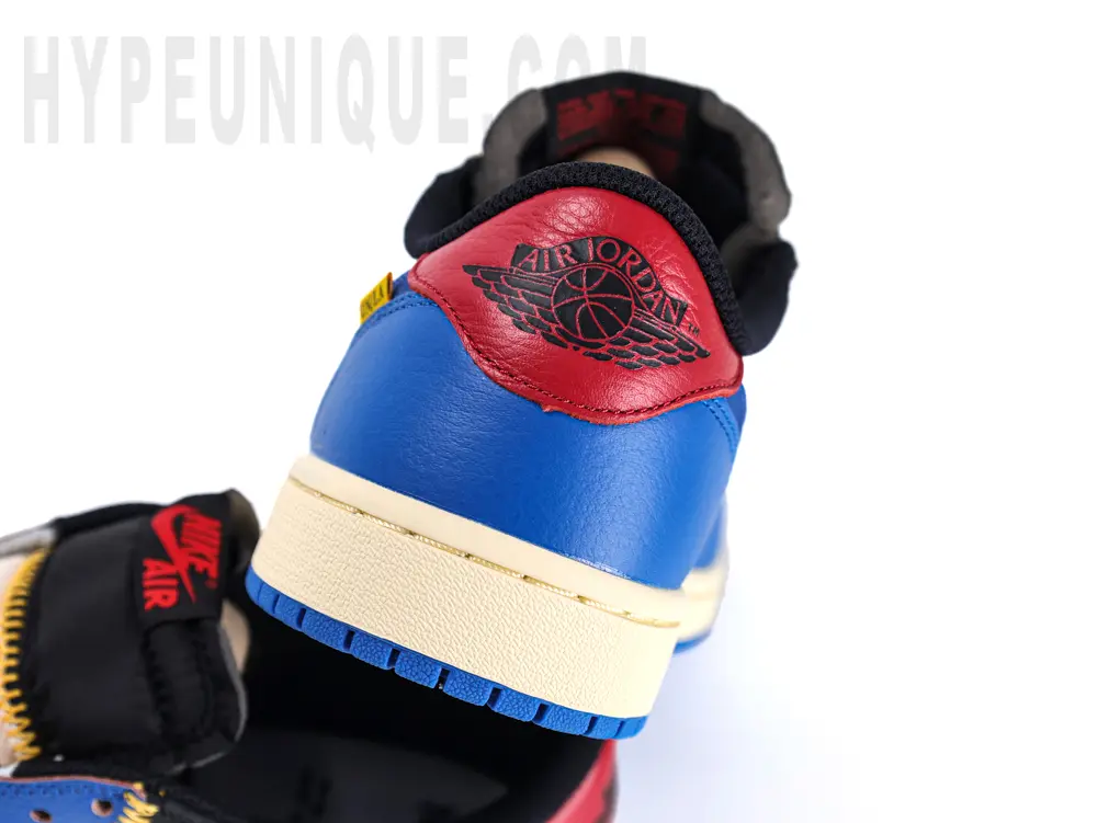 Union LA Jordan 1 Retro Low NRG ‘Storm Blue’ with red heel