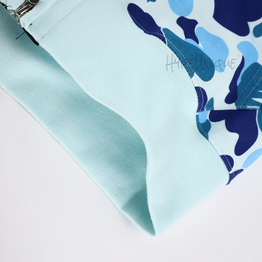 BAPE Abc Camo Shark Full Zip Hoodie - Blue