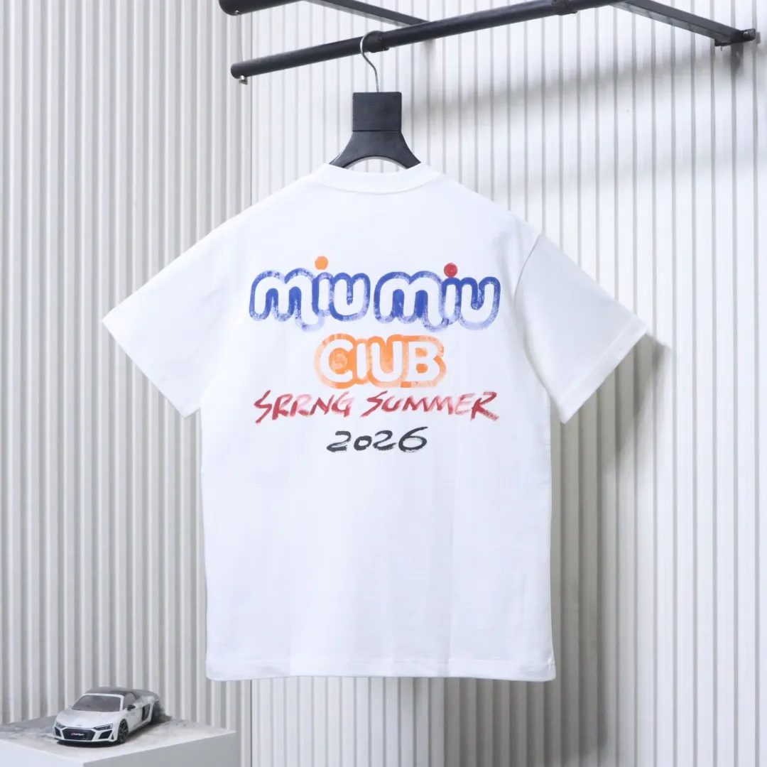 Back Colorful Graffiti Hand-Painted Letter Print T-Shirt