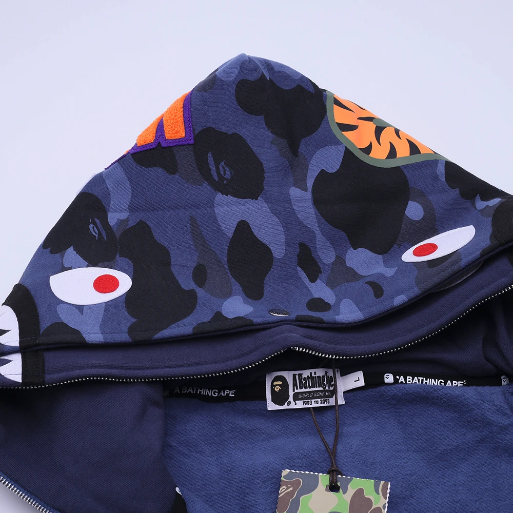 Shark Full Zip Hoodie Double Hood (Blue/ Red /Purple)