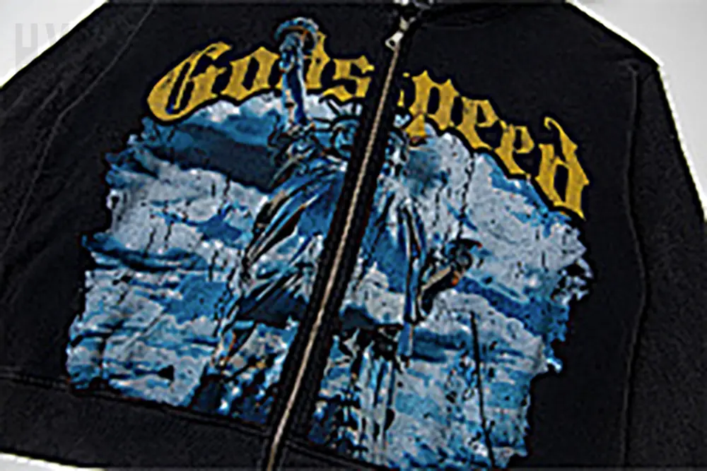 Printed graphic on the front of the clothes