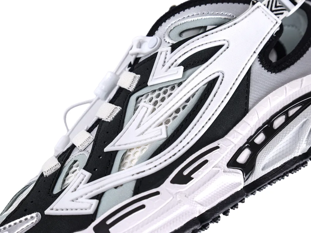 Off-White Be Right Back Silver Black Sneakers Side View