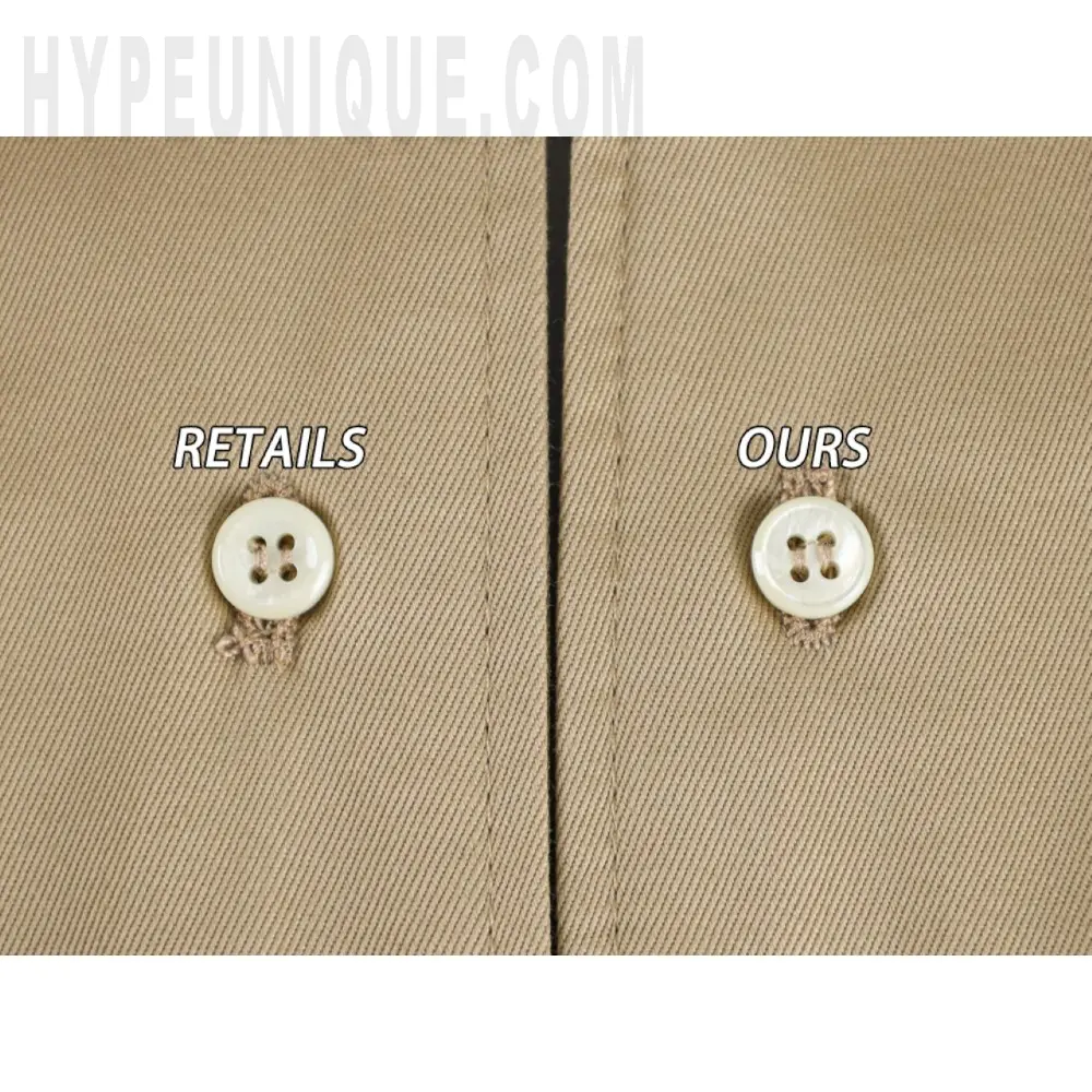 Close-up of clothes button details