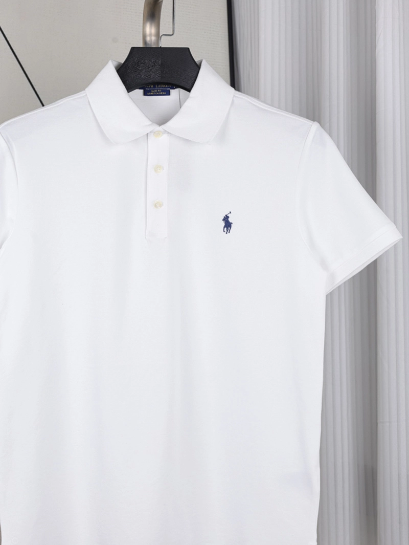 White Logo Polo