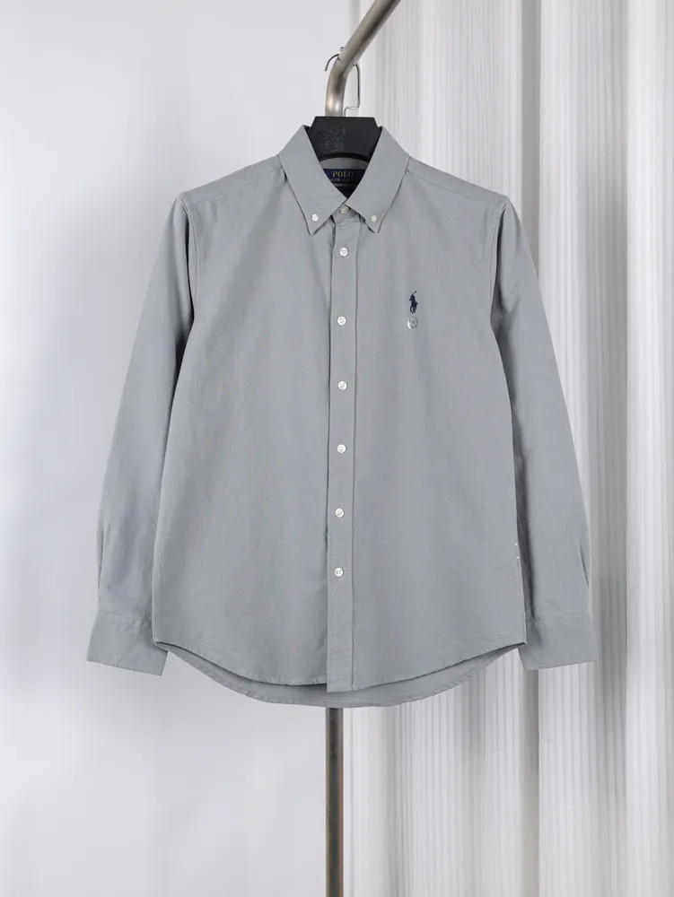RL Pony Oxford Cotton Button Down Long Sleeve Shirt