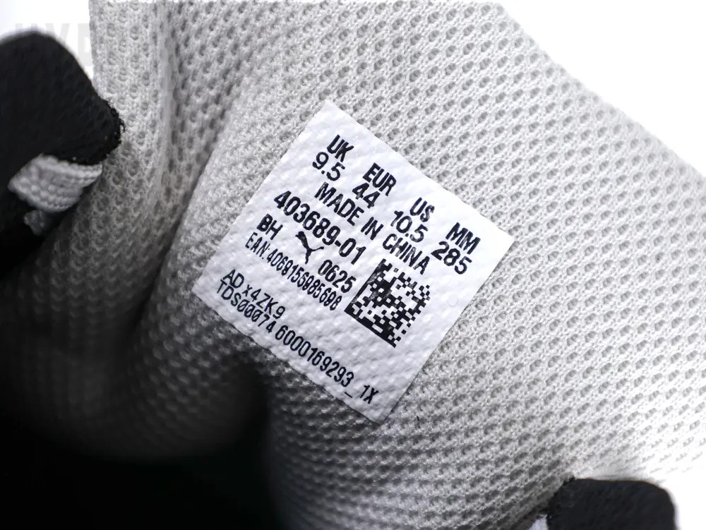 the size label