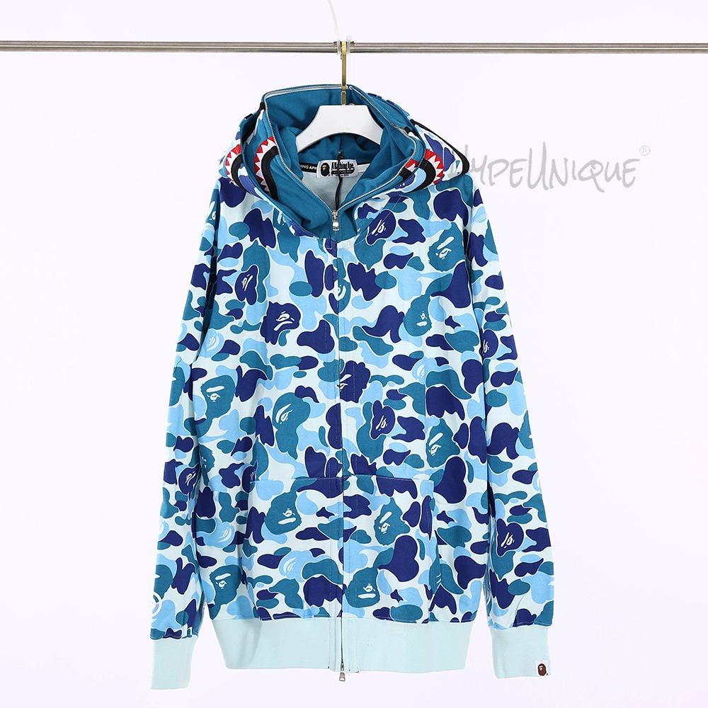 BAPE Abc Camo Shark Full Zip Hoodie – Green/Pink/Blue