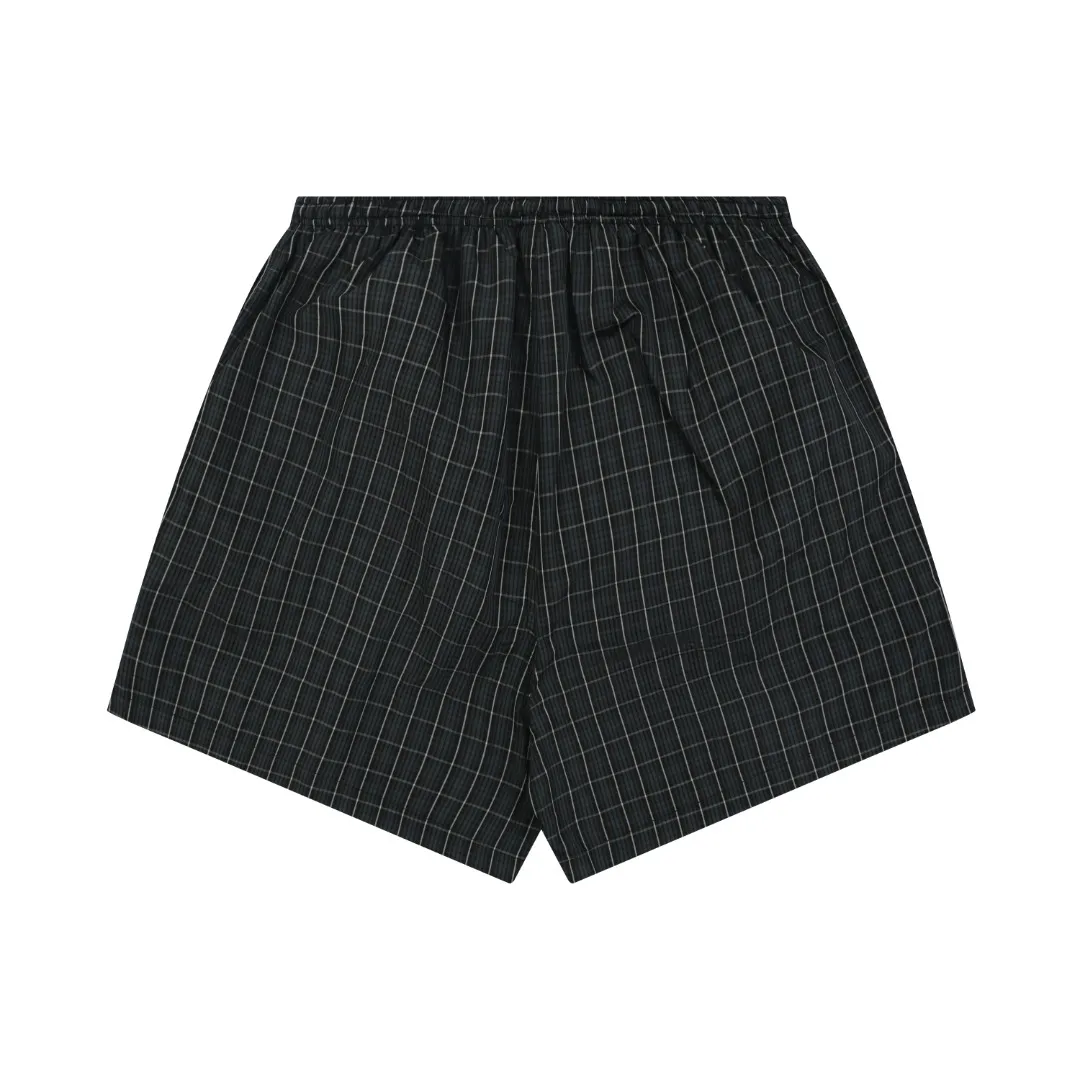 Back BLCG Wheat Logo Blue Plaid Shorts