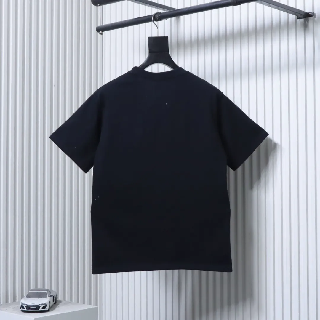 Back of KS Crew Neck Pure Cotton Sports T-Shirt Color Black