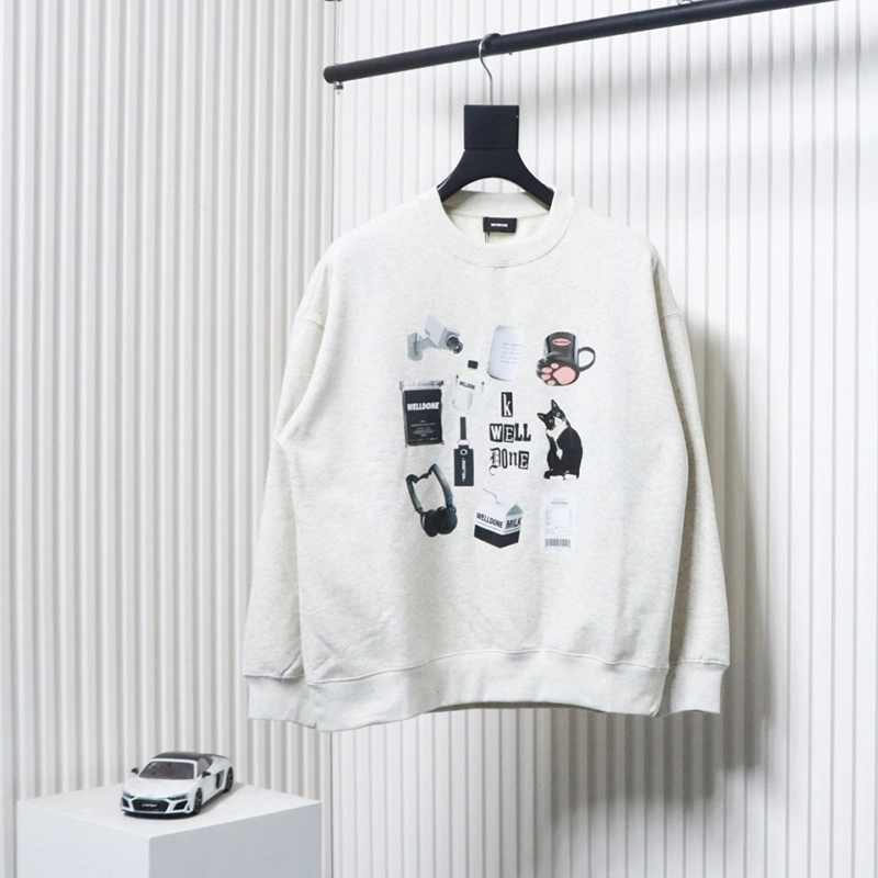 WE11 DONE Cup Cat Print Sweatshirt