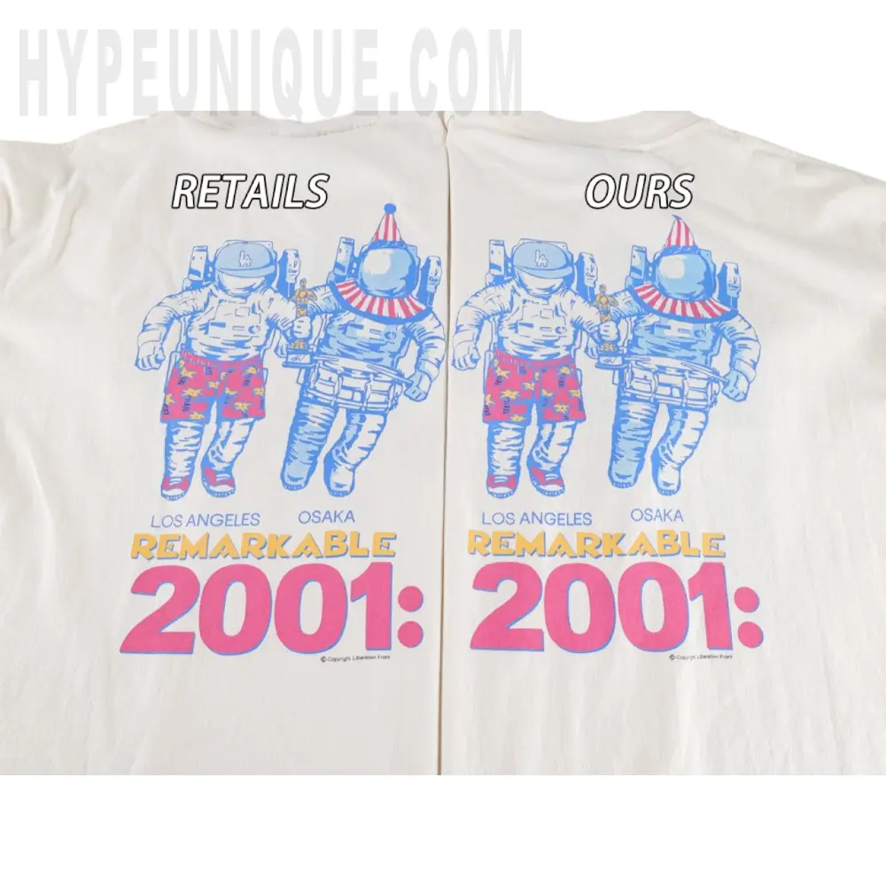 Printed graphic on the back of the garment