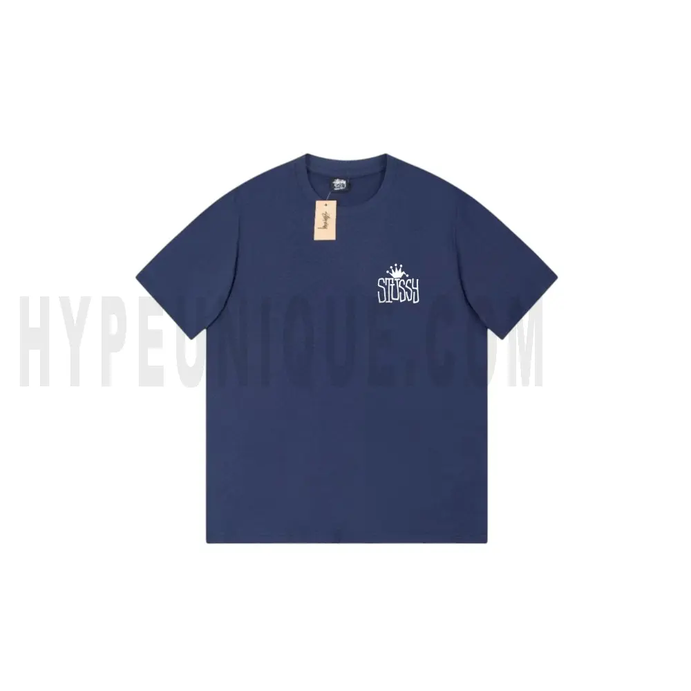 The front of the blue clothes