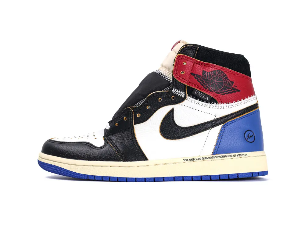 The outside of the right shoe