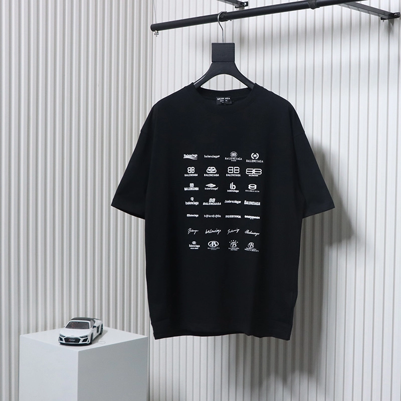Full-Print Multi-Label Printed T-Shirt