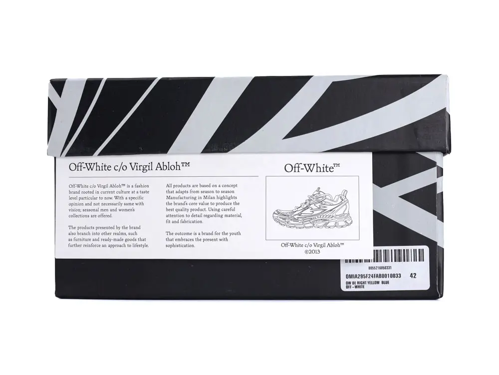 OFF-WHITE Be Right Back Formula 1 Yellow Blue
