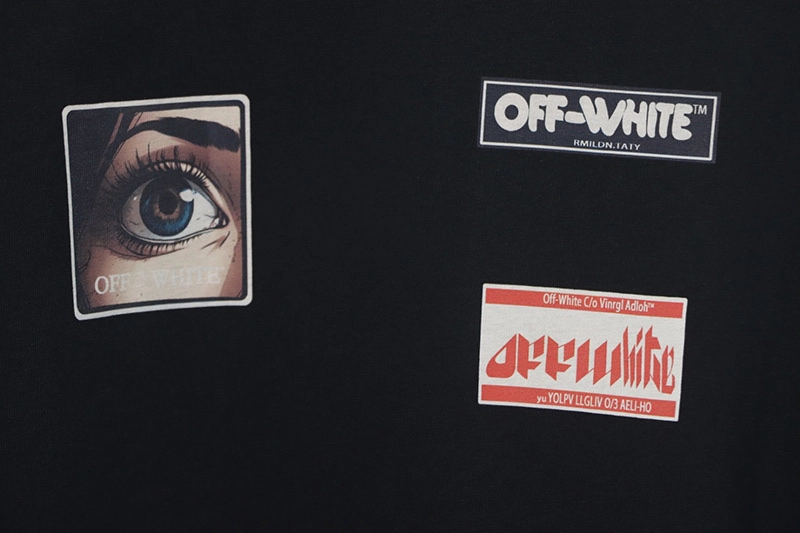 Off-White Eyes and Letters Logo Printed T-Shirt