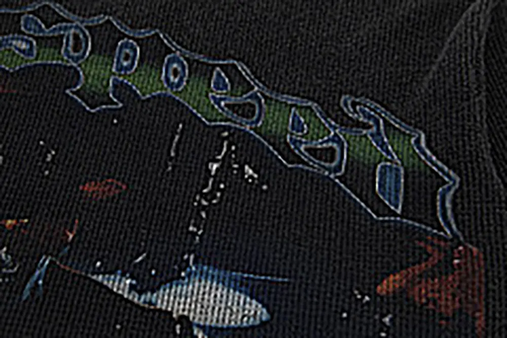 Printed graphic on the front of the clothes