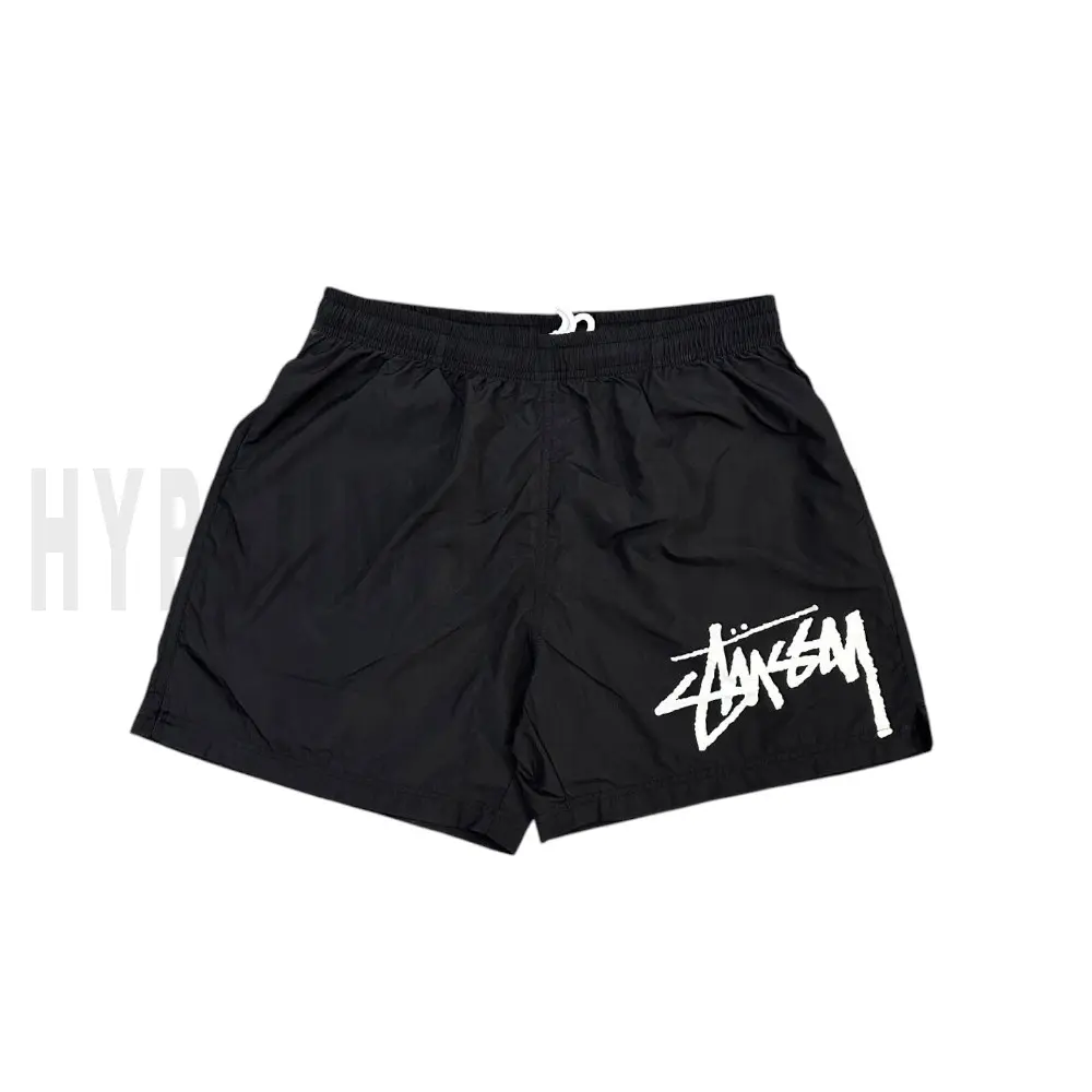 The front of the black. shorts