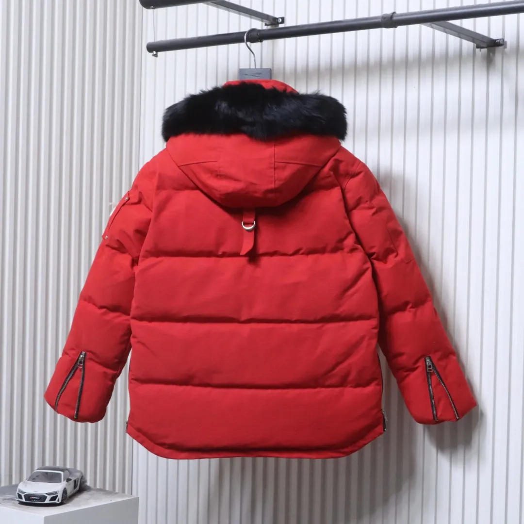 Back View M.K. 06 Silver Scissors Fur Collar Down Jacket