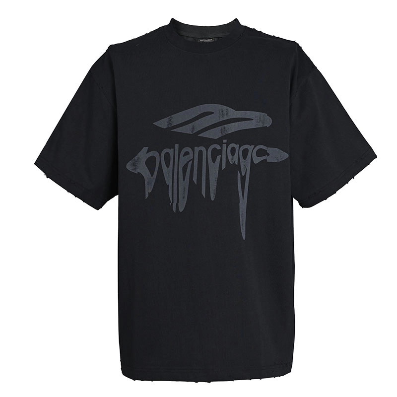 Logo Dissolved and Worn T-Shirt
