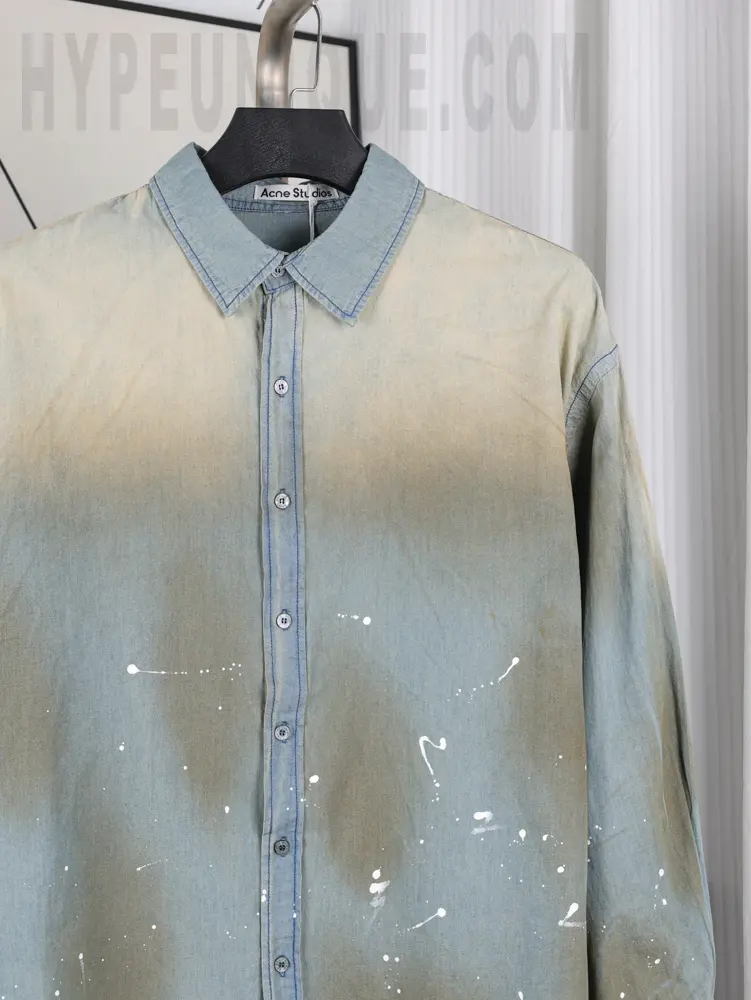 Acne Studios Paint-splatter Cotton Shirt
