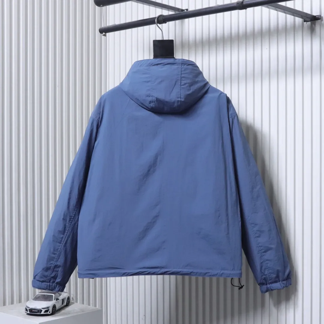 Reversible Back View BBR Horse Appliqué Reversible Quilted Hooded Jacket