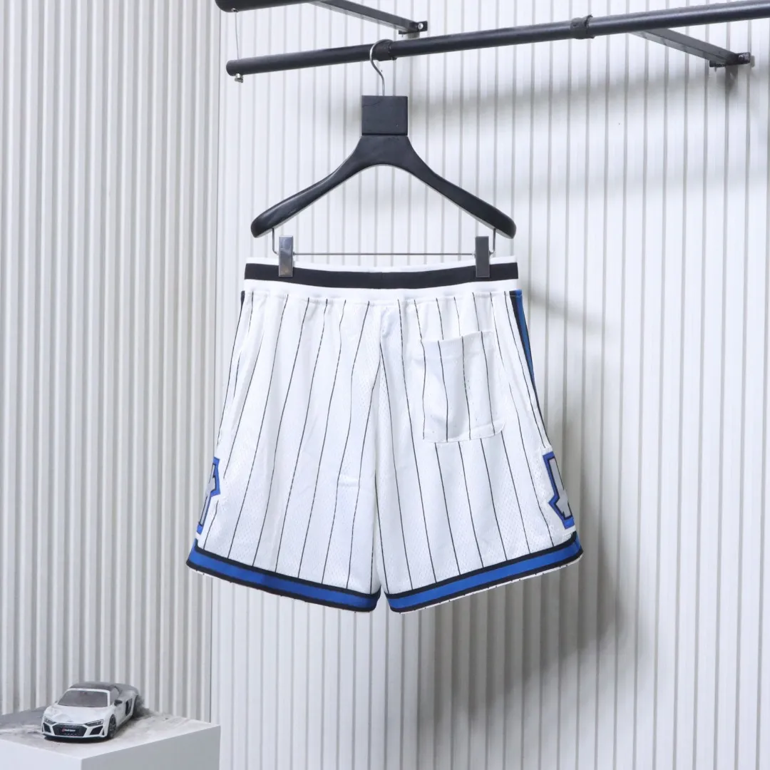 Back UD Five-Stripe Color-Block Mesh Basketball Shorts