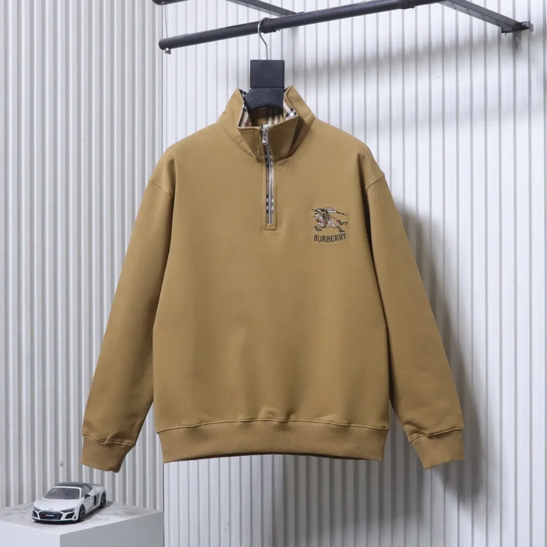Equestrian Knight Check Half-Zip Sweatshirt