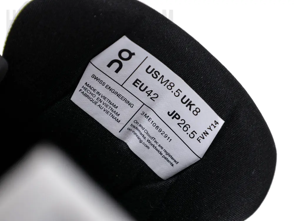the size label