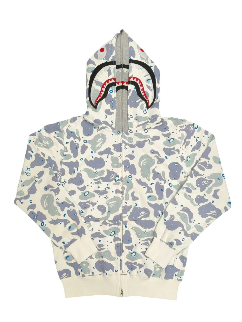 A BATHING APE Space Camo Shark Hoodie color White