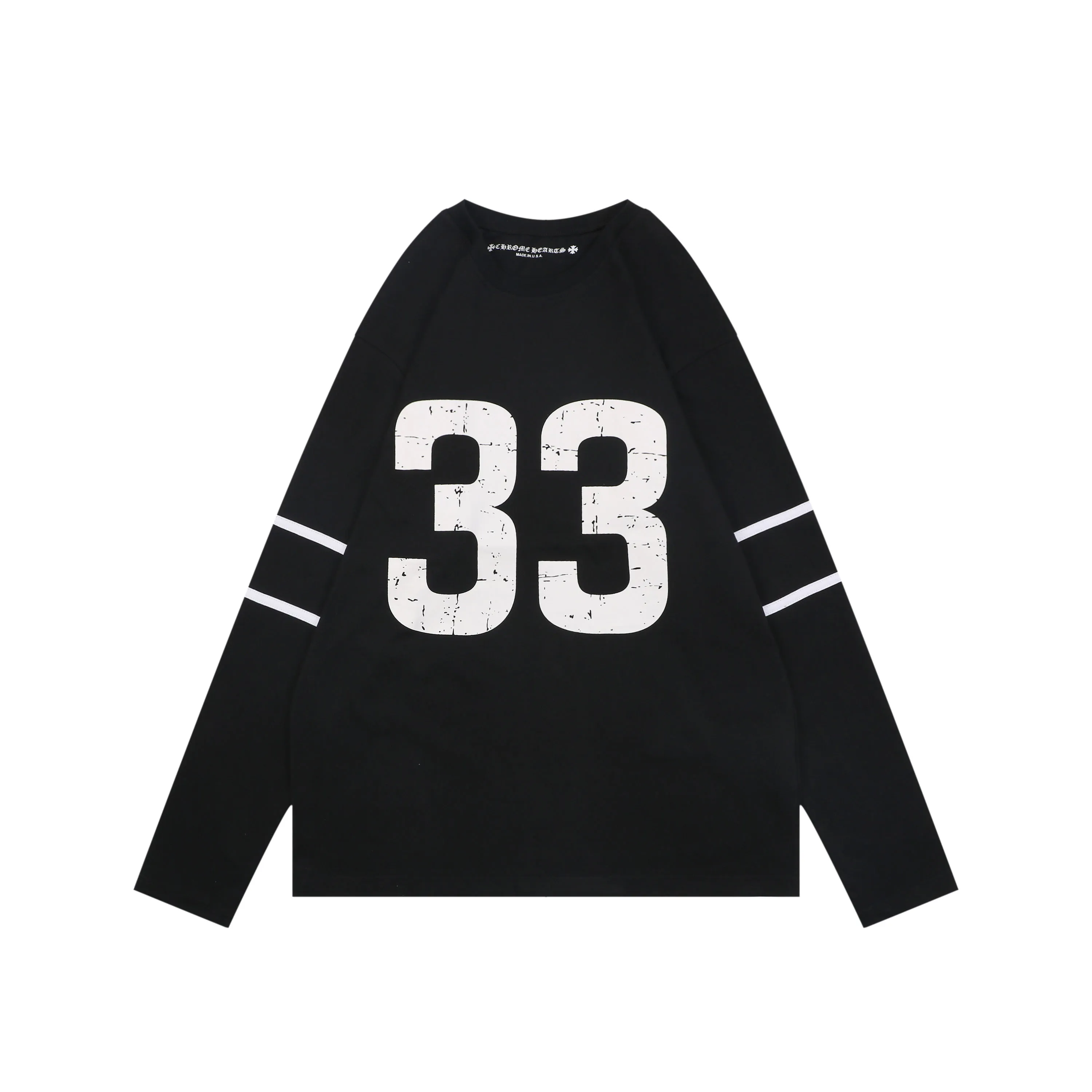CH 33 Sanskrit Cross Print Long-Sleeve Shirt