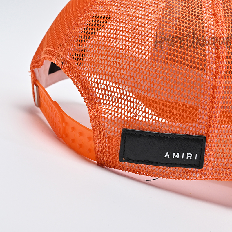 AMIRI Embroidered Paint Drip Core Logo Cap Orange1