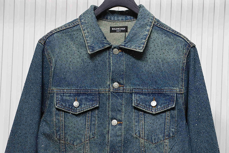 Diamond-Covered Denim Jacket
