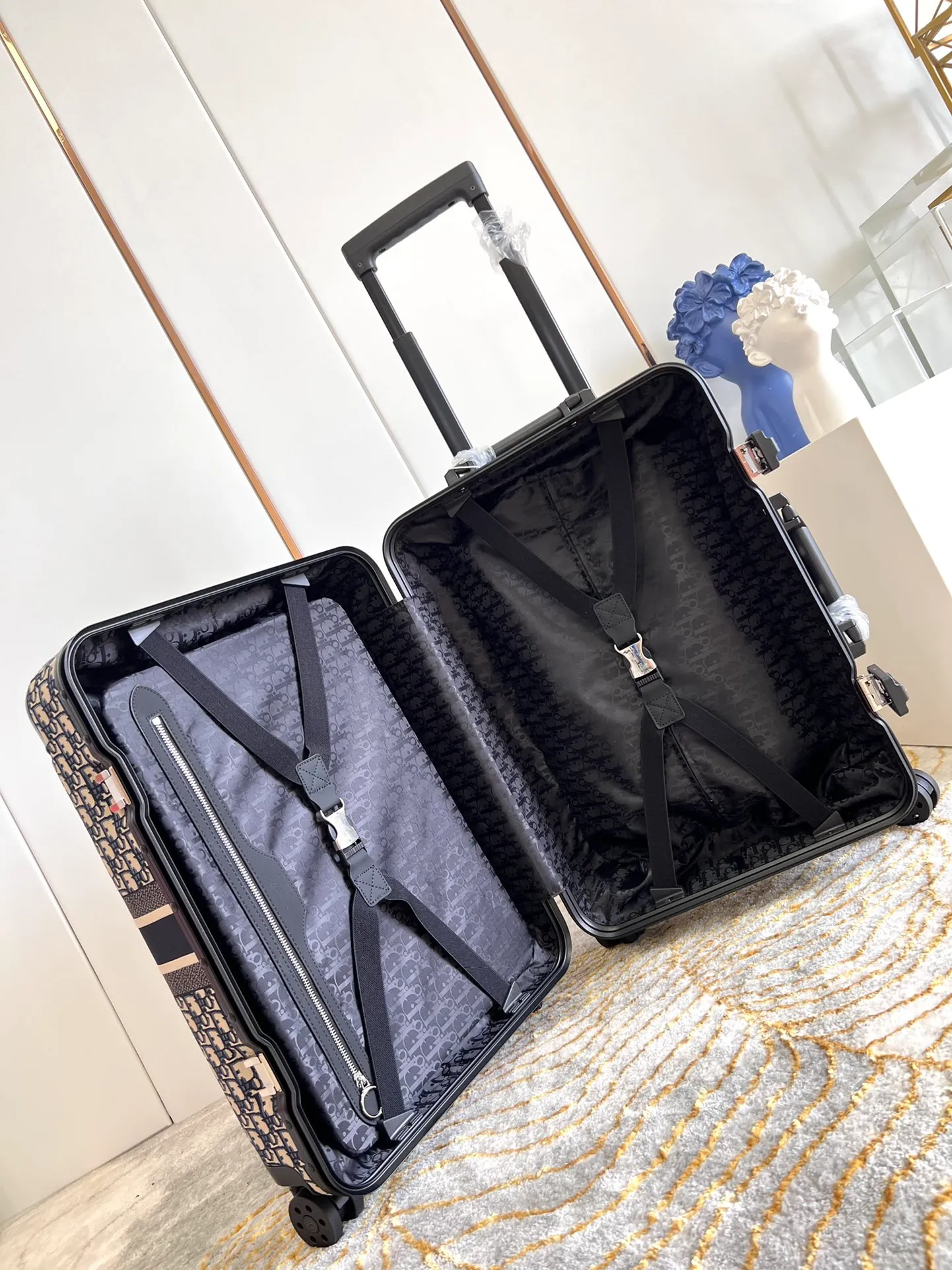 D301 Monogram Suitcase Open Interior