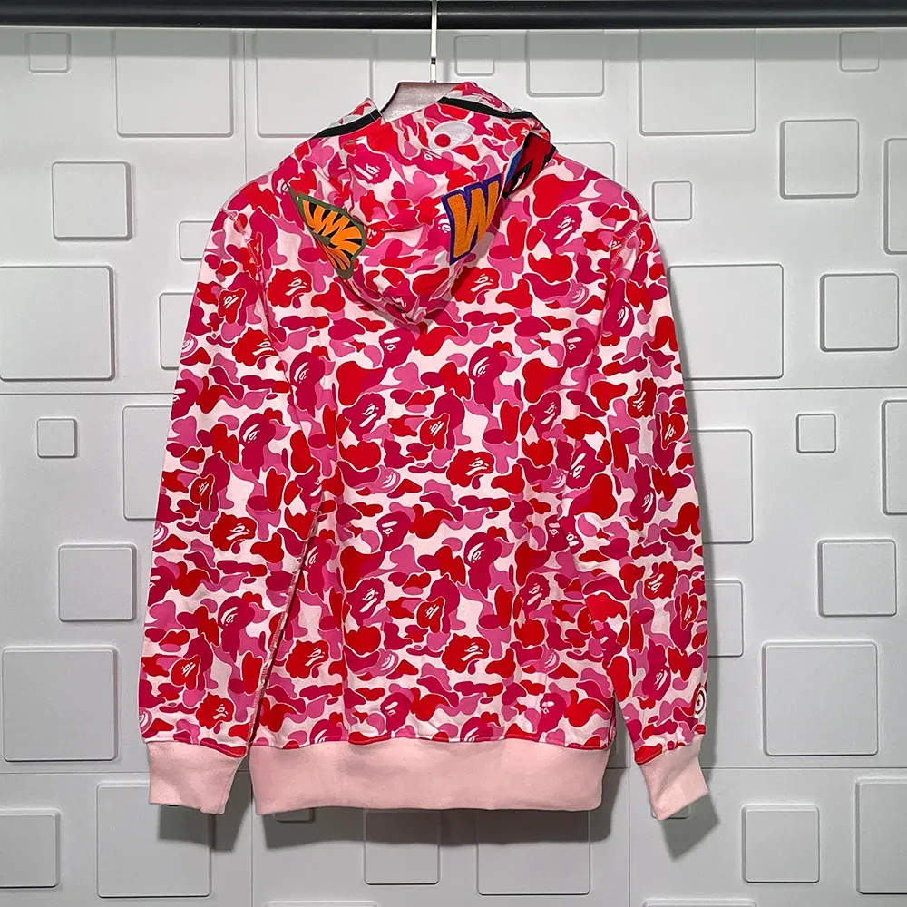 BAPE ABC Shark Full Zip Hoodie Pink/Blue