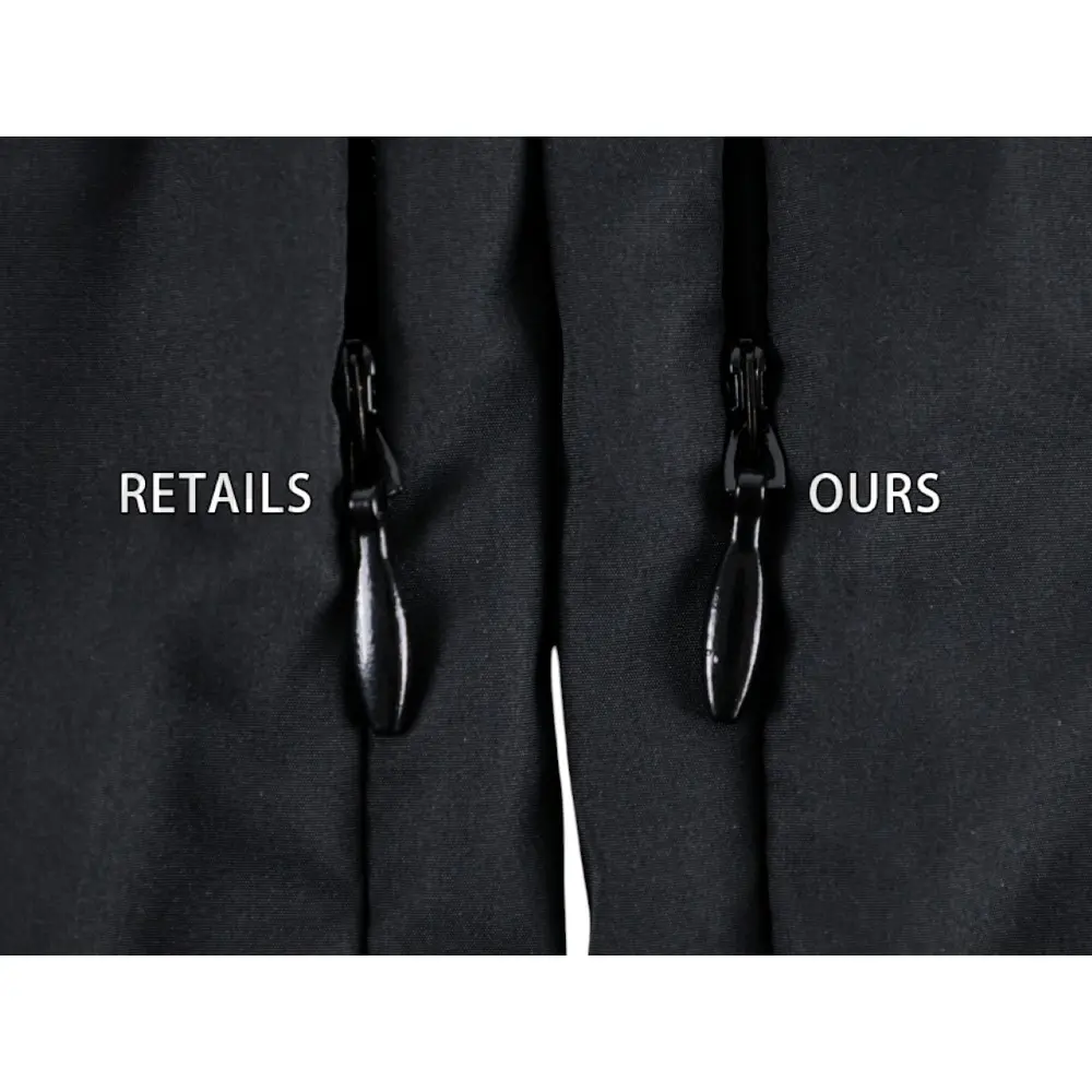 Zipper comparison image of pants